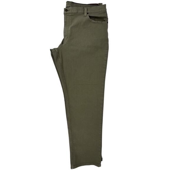 LL Bean Men's BeanFlex Pants 42x32 Loden Green Standard Fit Straight Leg EUC - Picture 5 of 13